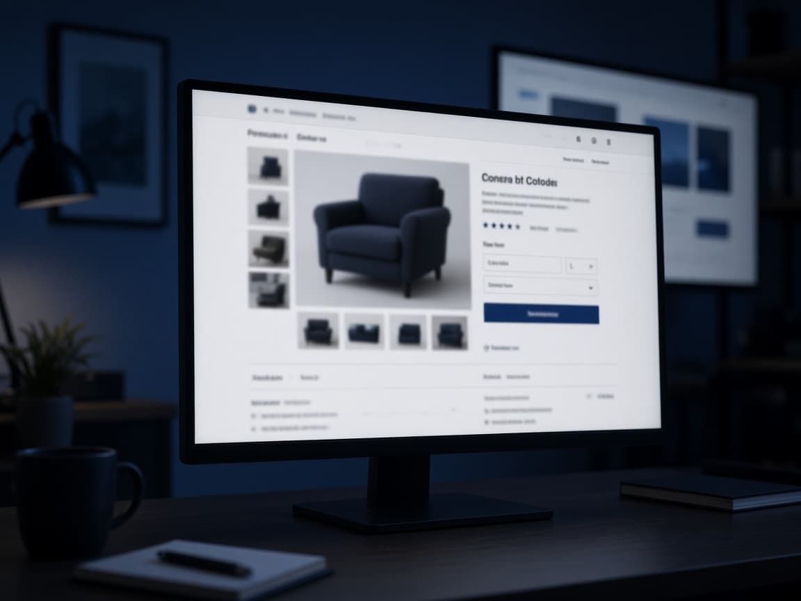 En generisk webshop med lagerfotos og kopierede logoer, som kunne være sat op på få timer.